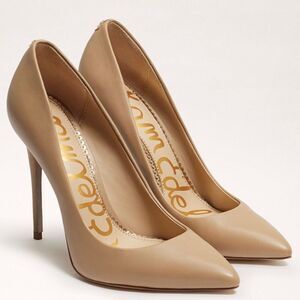Sam Edelman Pointed Toe Pump 10 Stiletto Formal Classic Nude Tan Beige Danna